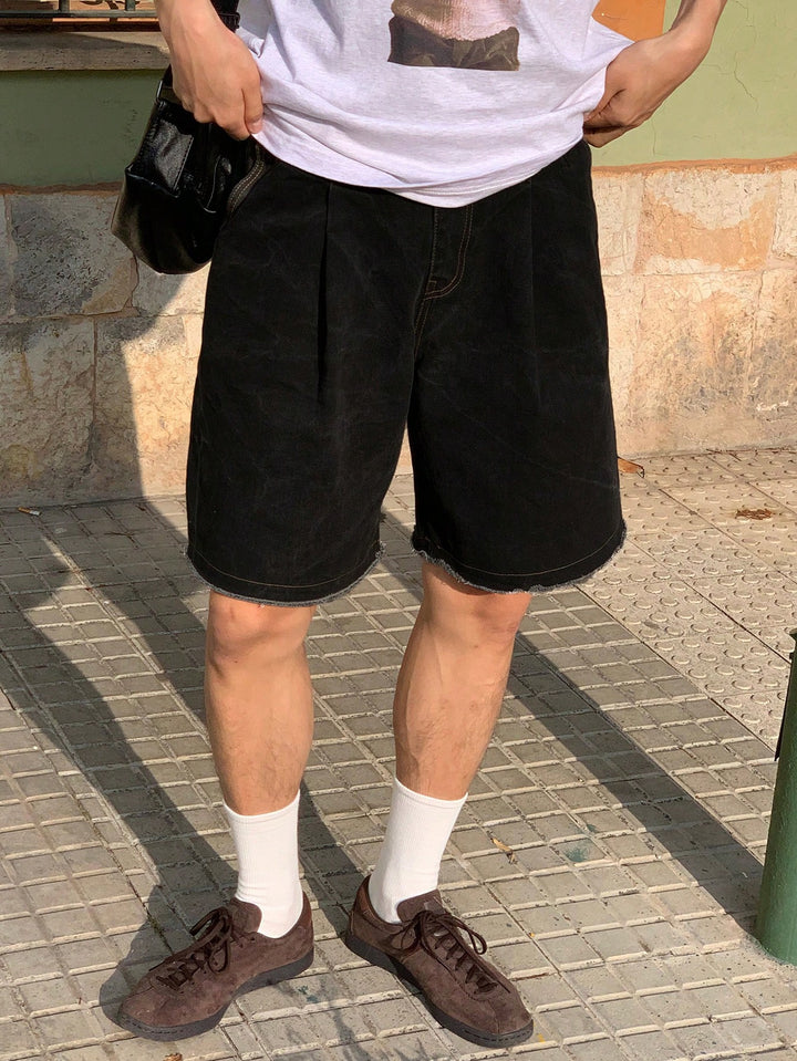 Pantaloni scurți SHEIN, negru