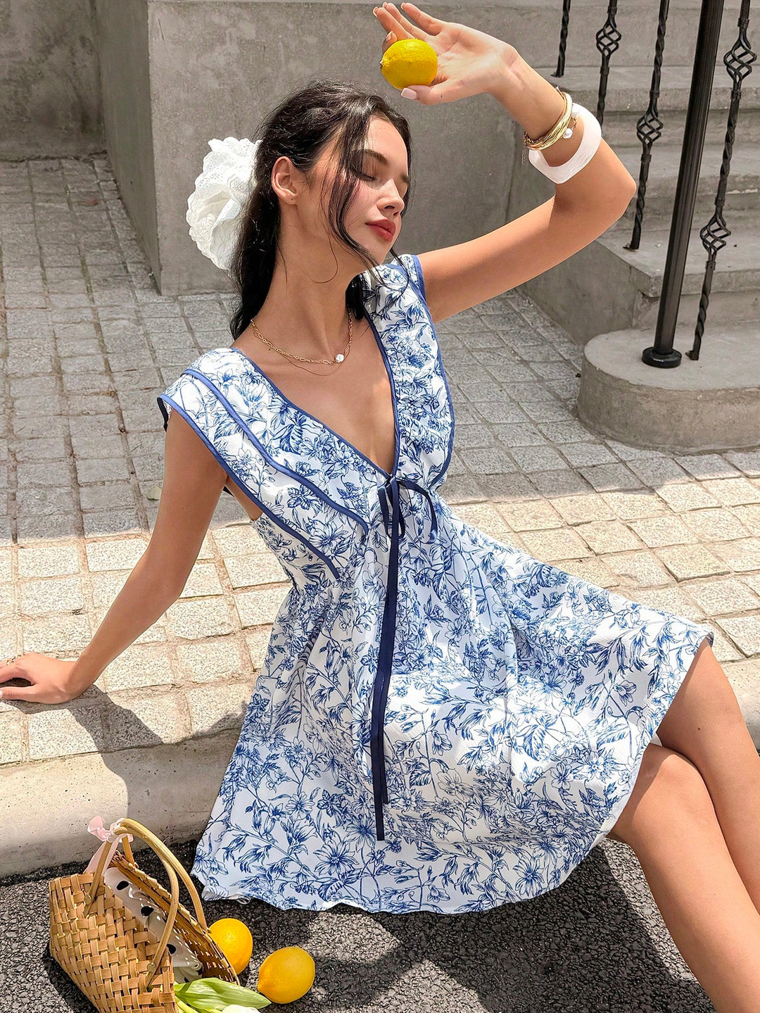 Rochie scurtă SHEIN, albastru