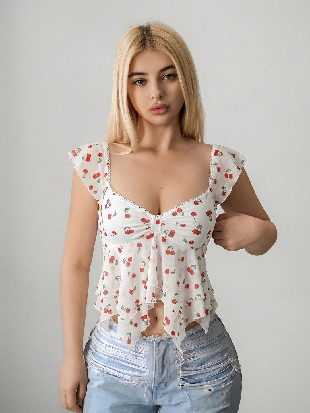 Top SHEIN, alb