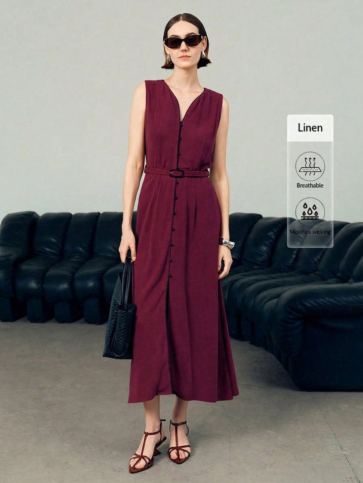 Rochie midi SHEIN, vișiniu
