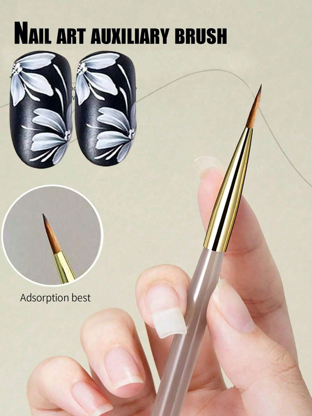 Pensulă pentru nail art SHEIN, mix culori