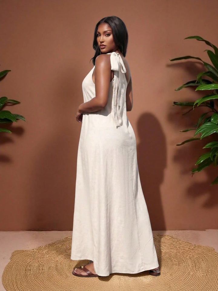 Rochie maxi SHEIN, bej
