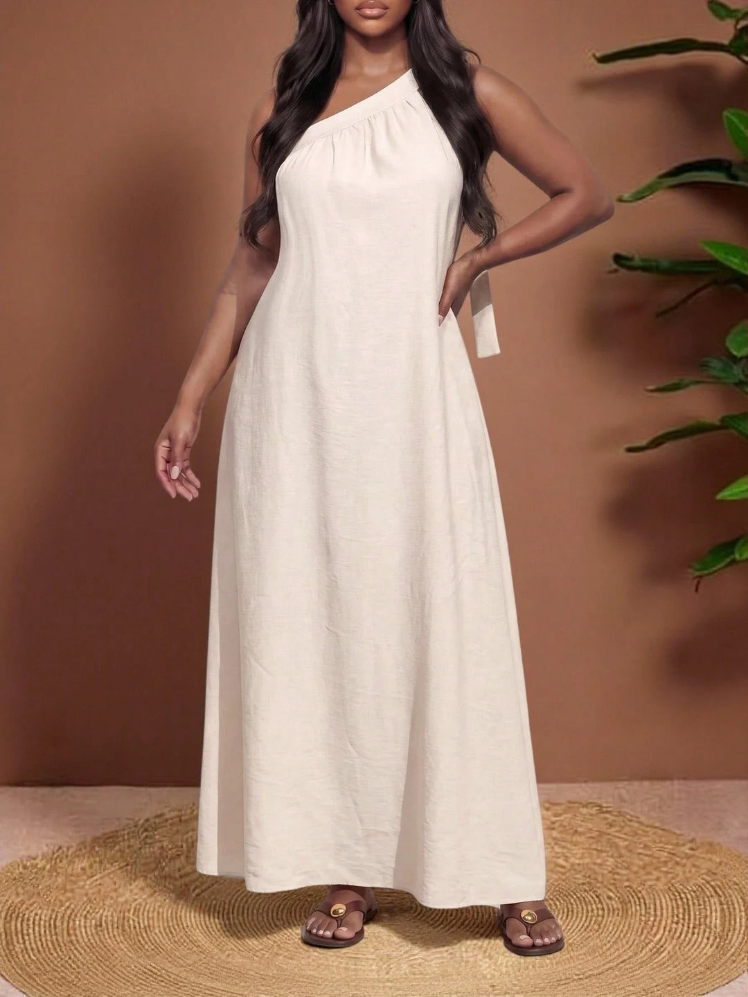 Rochie maxi SHEIN, bej