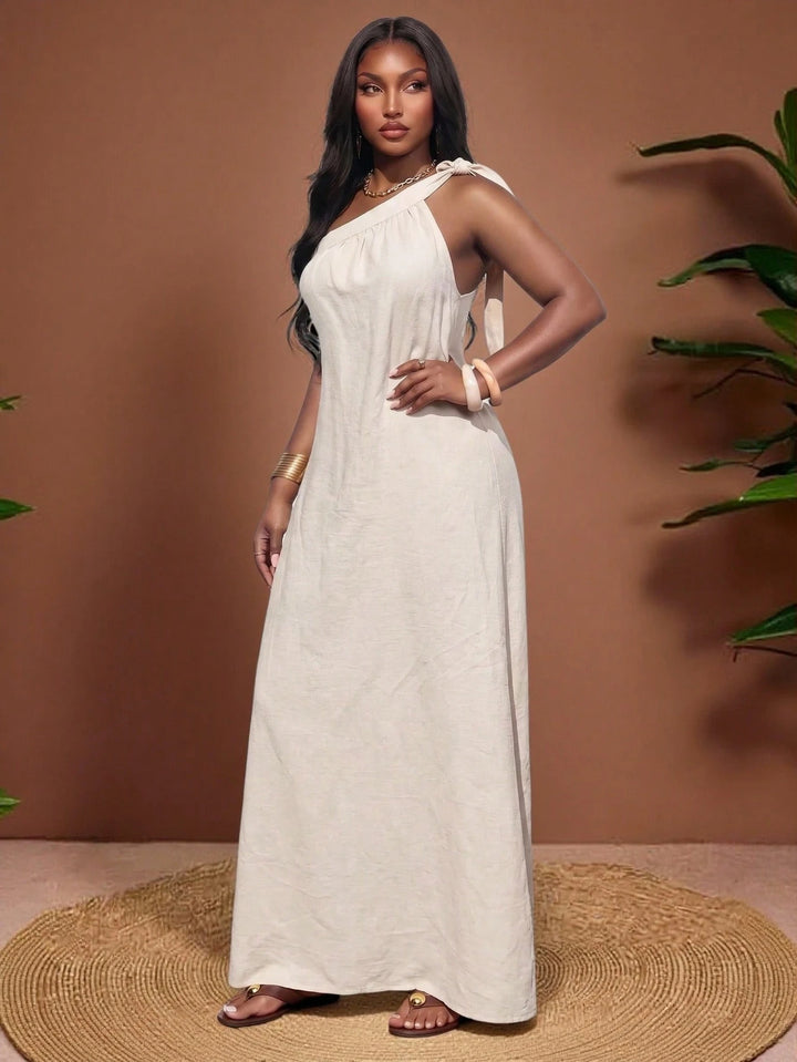 Rochie maxi SHEIN, bej