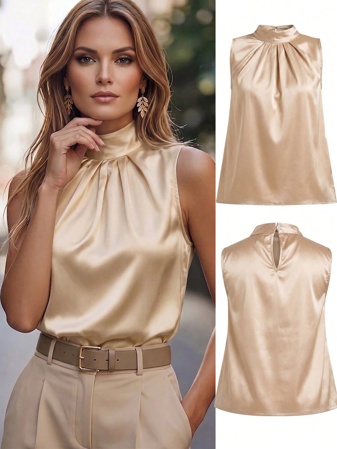 Top SHEIN, auriu