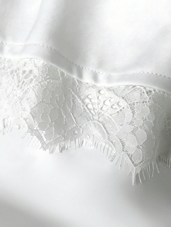 Pantaloni scurți SHEIN, alb