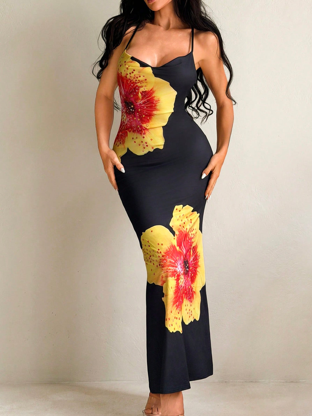 Rochie maxi SHEIN, mix culori
