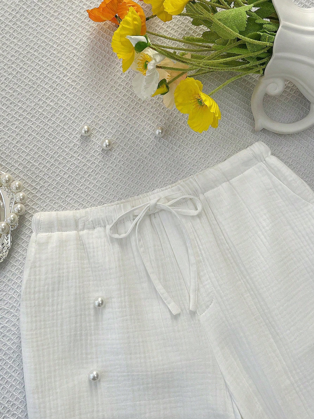 Pantaloni SHEIN, alb