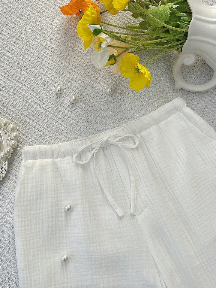 Pantaloni SHEIN, alb
