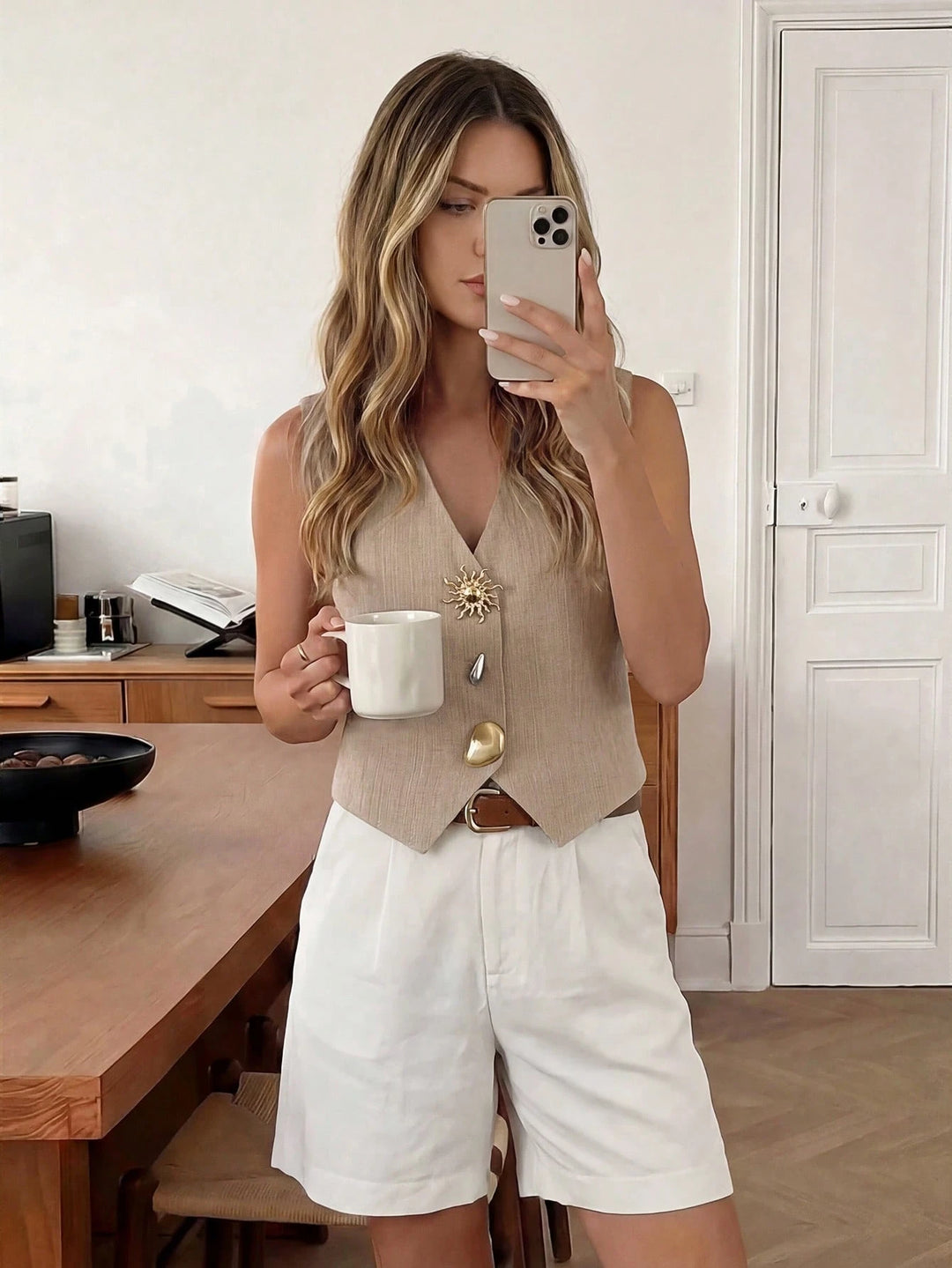 Top SHEIN, bej