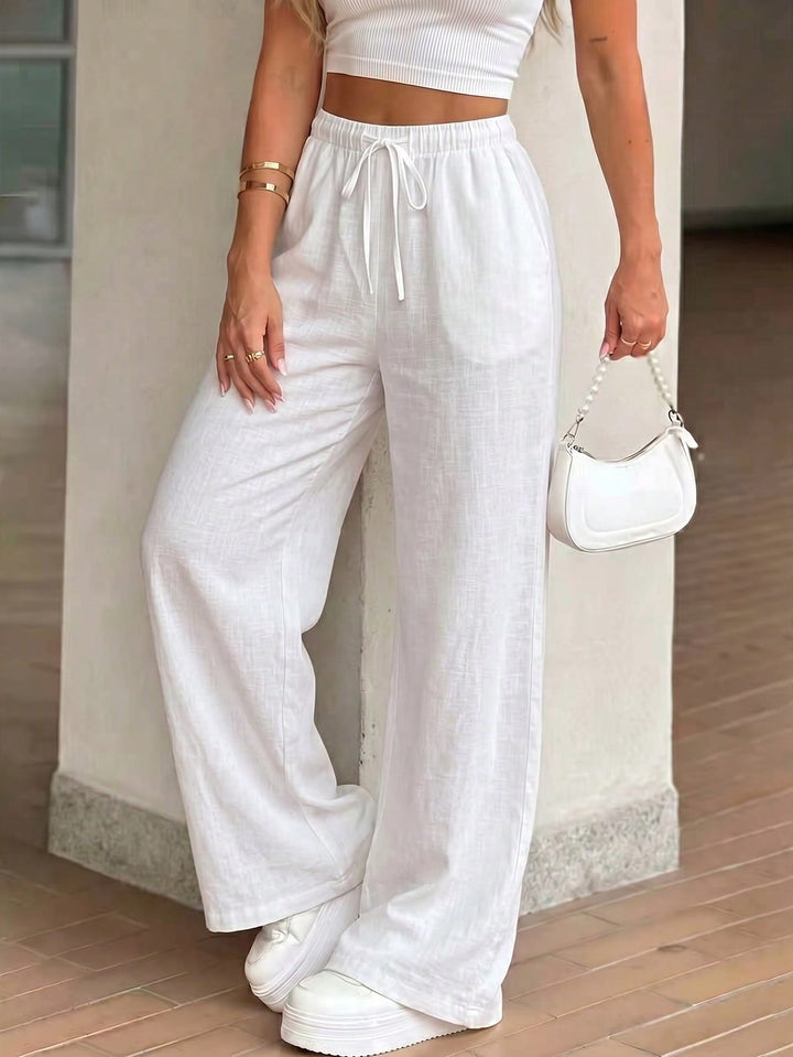 Pantaloni SHEIN, alb