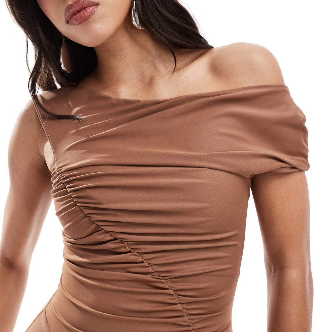 Rochie midi ASOS, maro