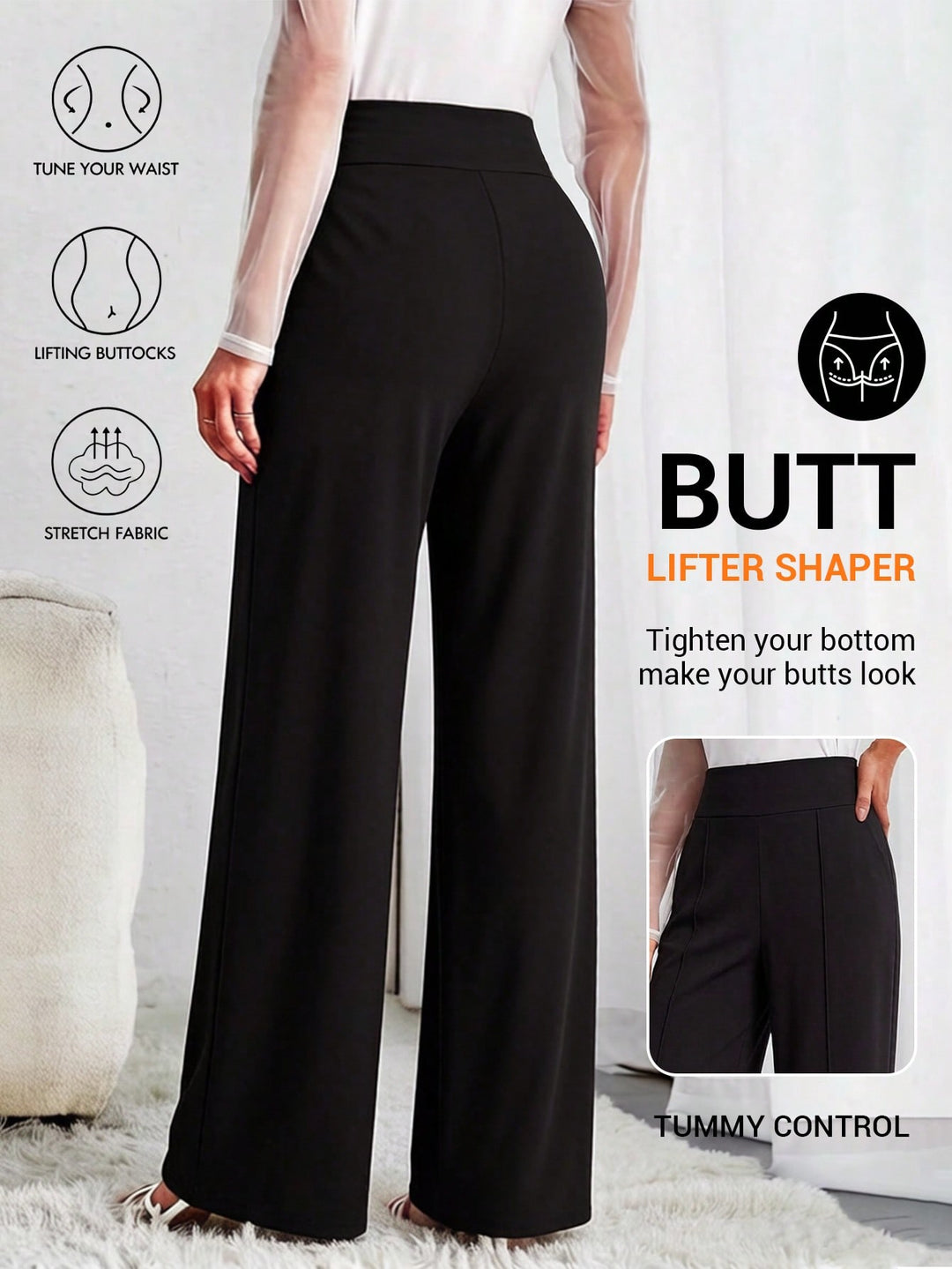 Pantaloni SHEIN, negru