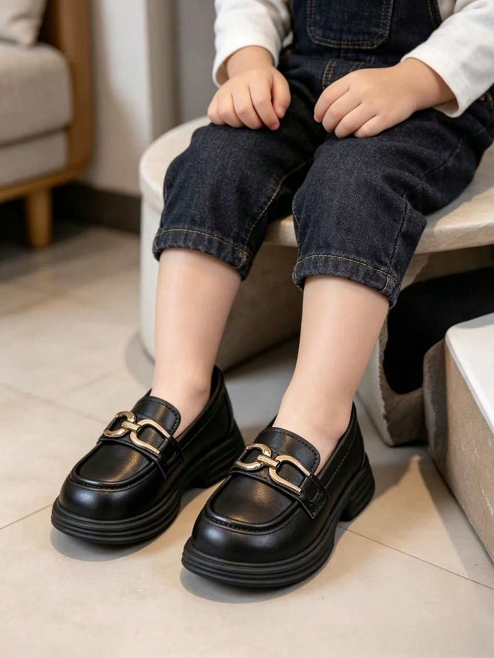 Pantofi fete loafers SHEIN, negru