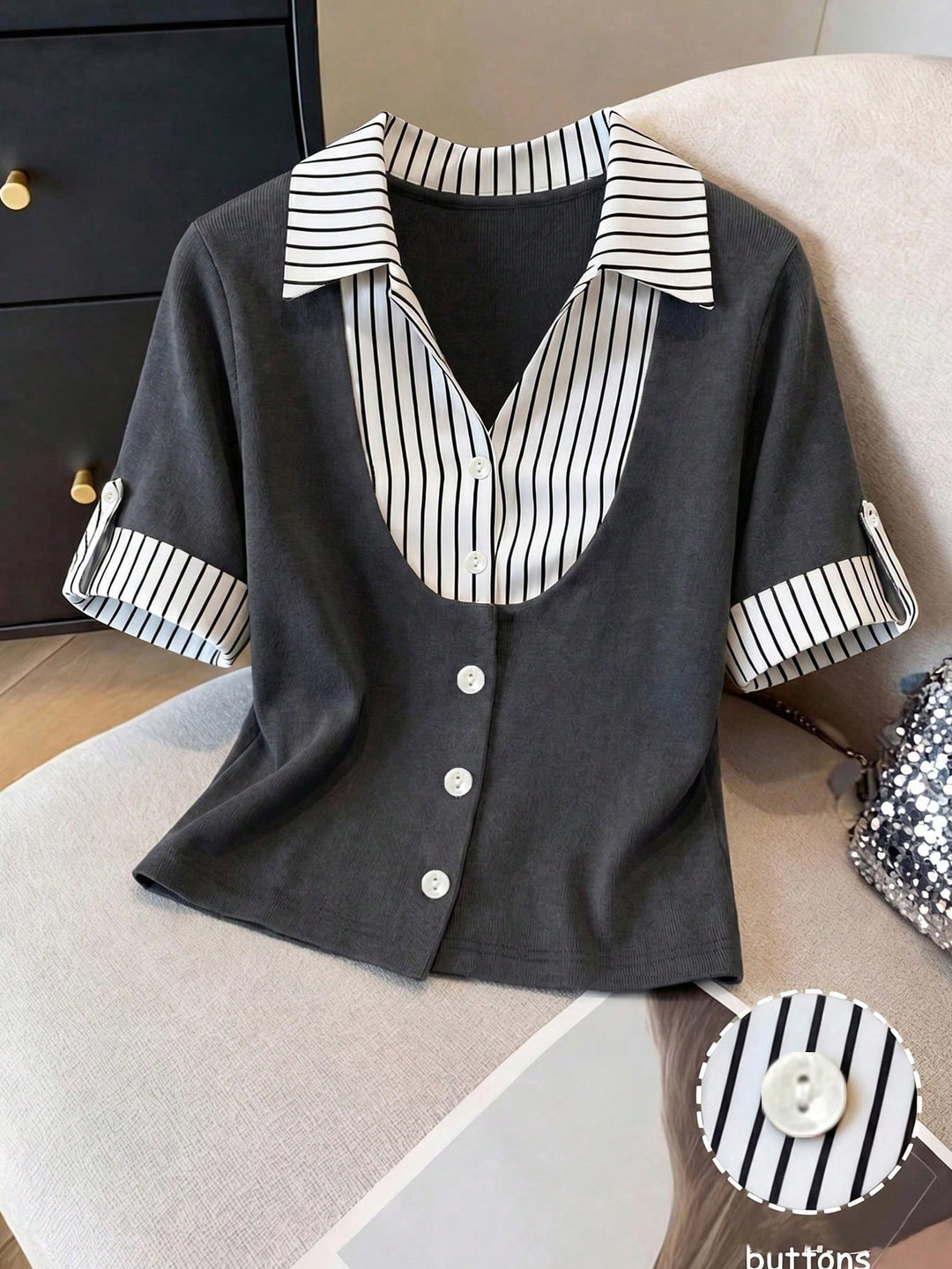 Tricou SHEIN, gri