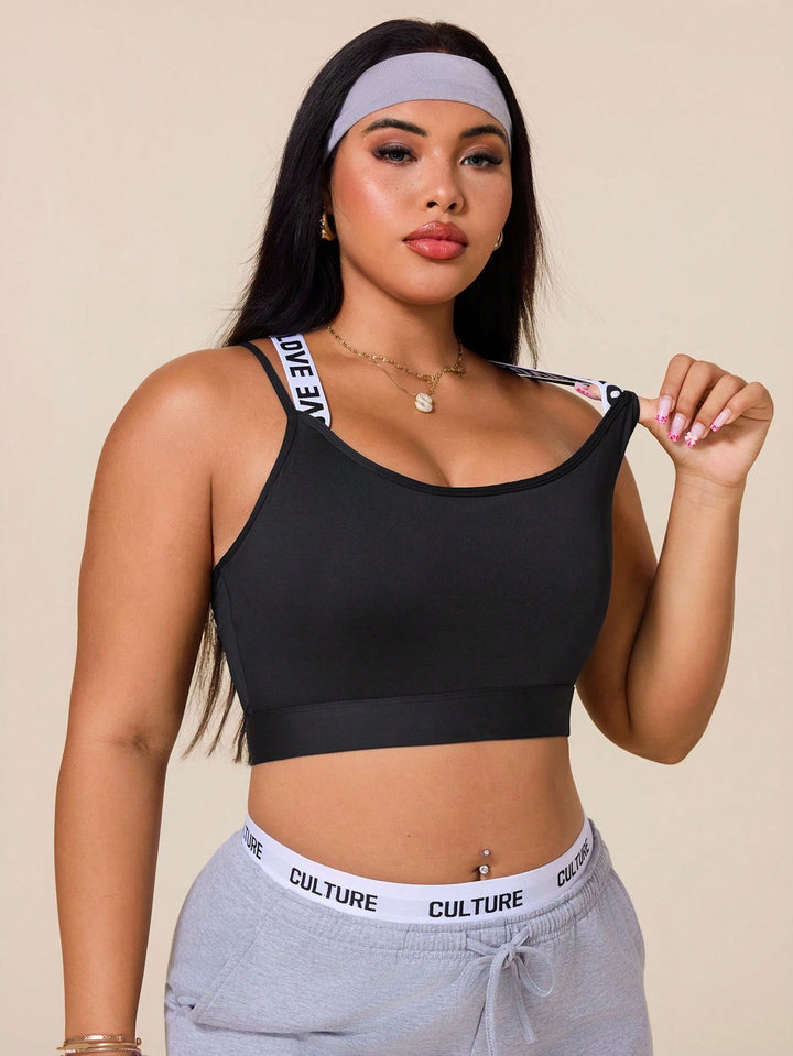 Sutien sport SHEIN, negru