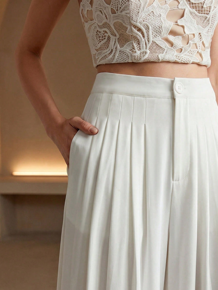 Pantaloni SHEIN, alb