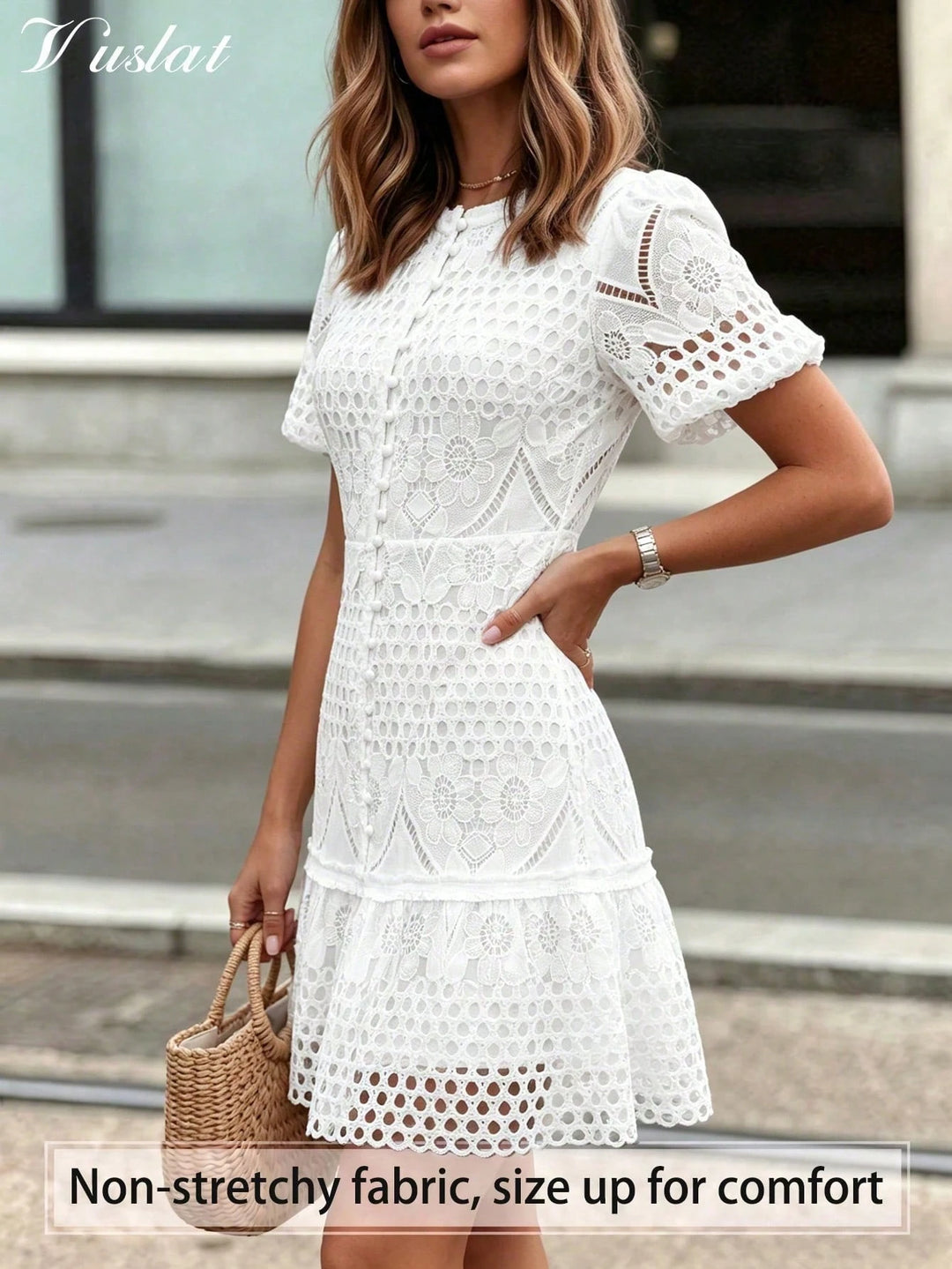 Rochie mini SHEIN, alb