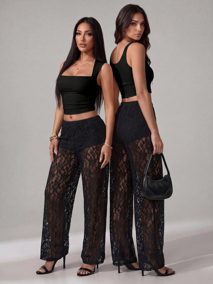 Pantaloni SHEIN, negru