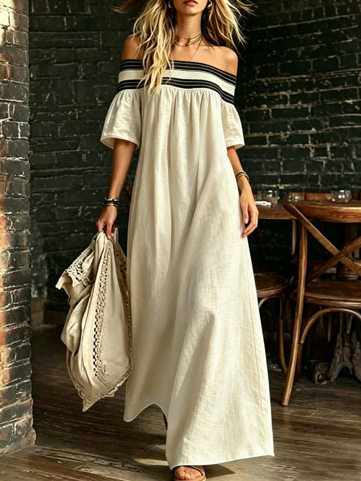 Rochie maxi SHEIN, crem