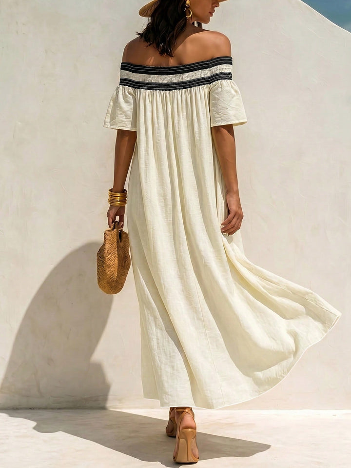 Rochie maxi SHEIN, crem