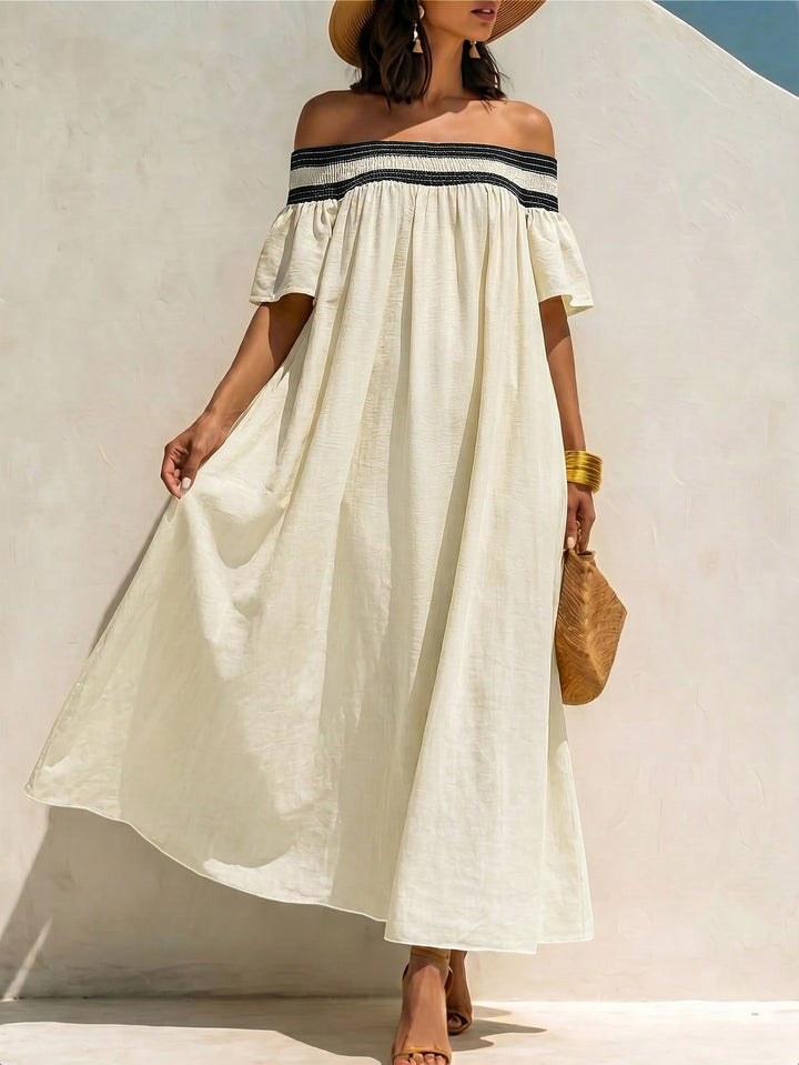 Rochie maxi SHEIN, crem