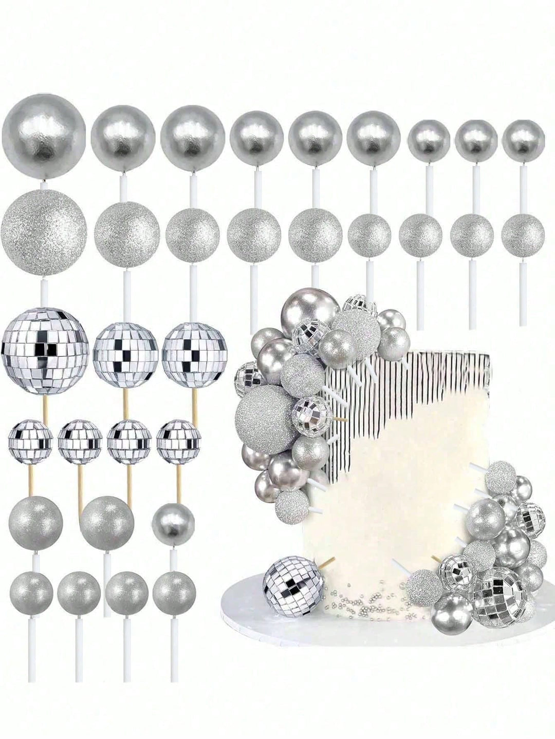 Ornament pentru tort SHEIN, mix culori