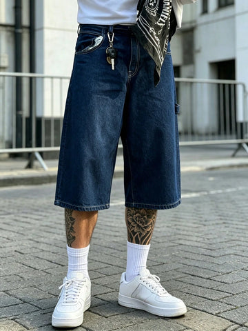 Pantaloni scurți SHEIN, albastru