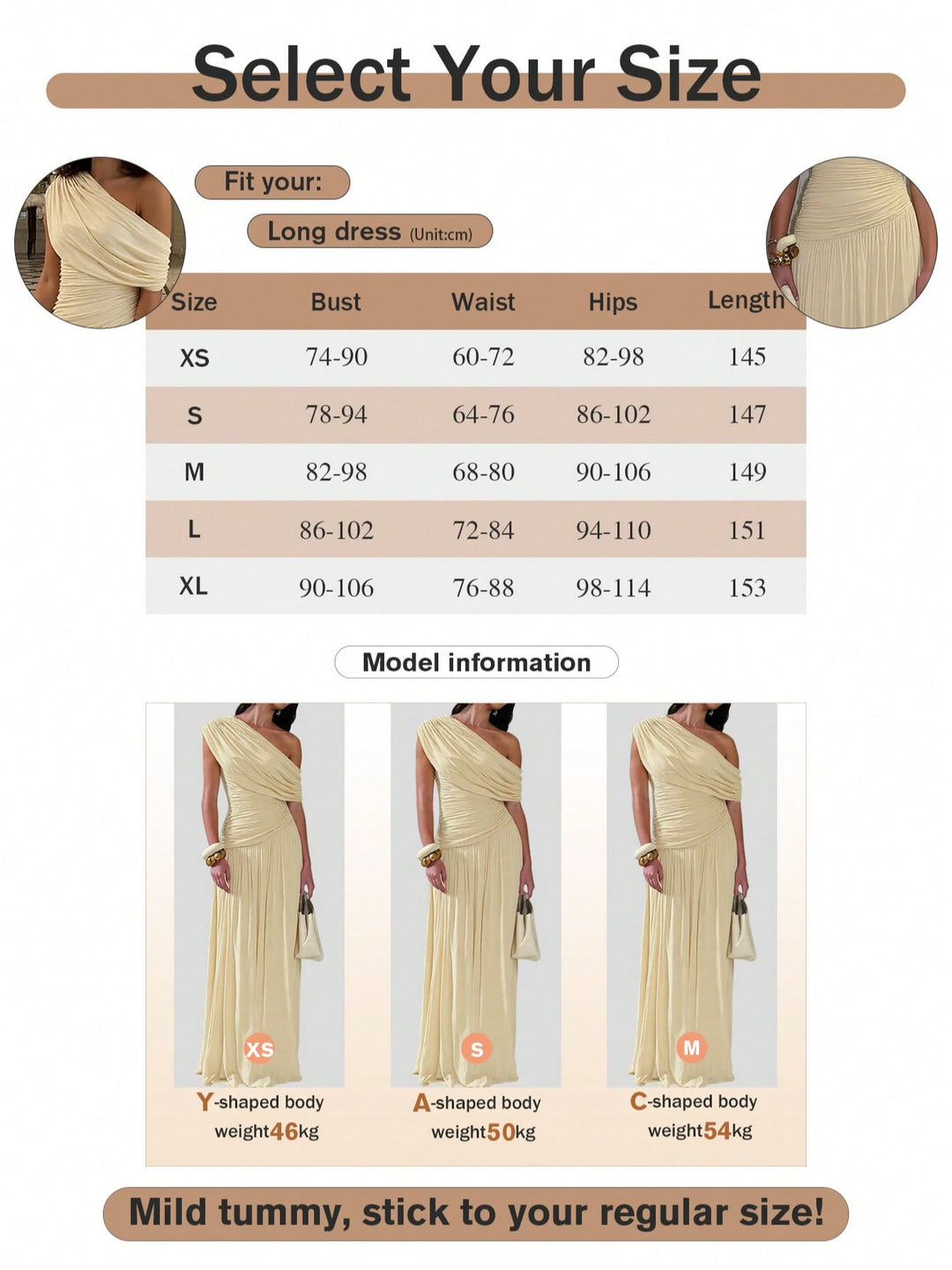 Rochie maxi SHEIN, crem