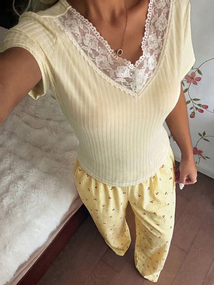 Pijama SHEIN, portocaliu
