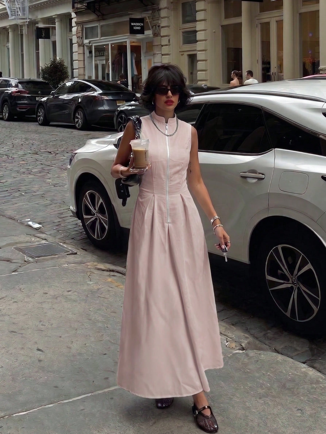Rochie maxi SHEIN, roz