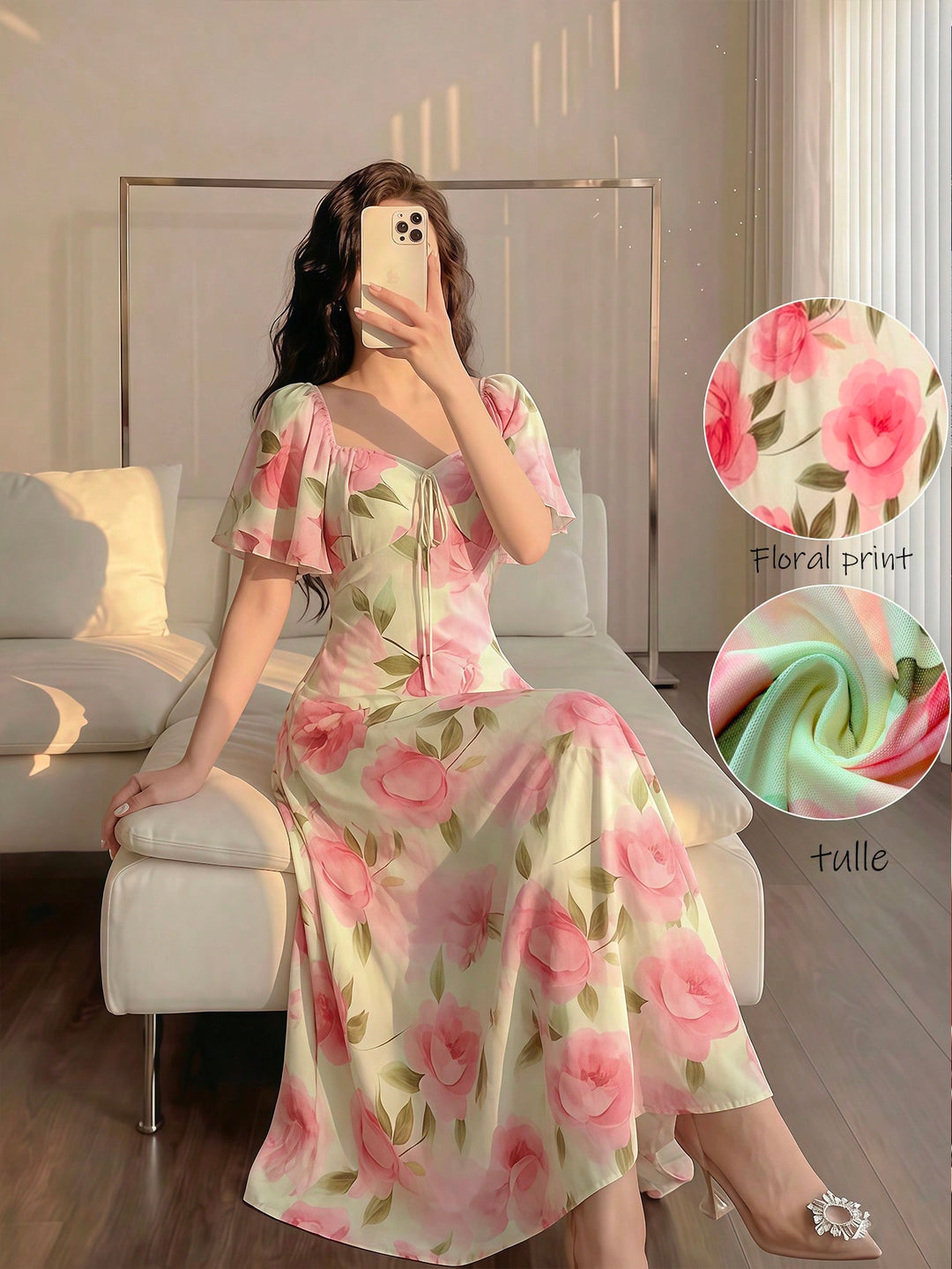 Rochie maxi SHEIN, mix culori
