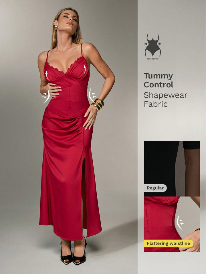 Rochie midi SHEIN, vișiniu
