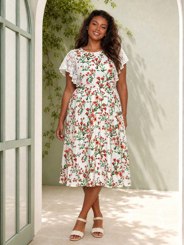 Rochie midi SHEIN, mix culori