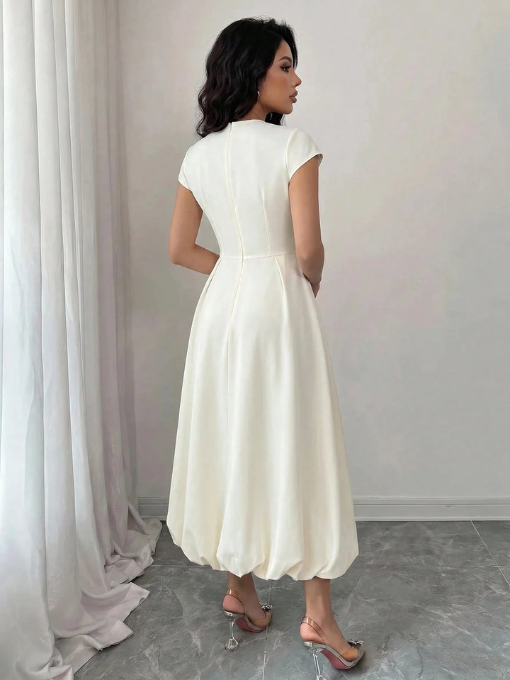 Rochie maxi SHEIN, crem