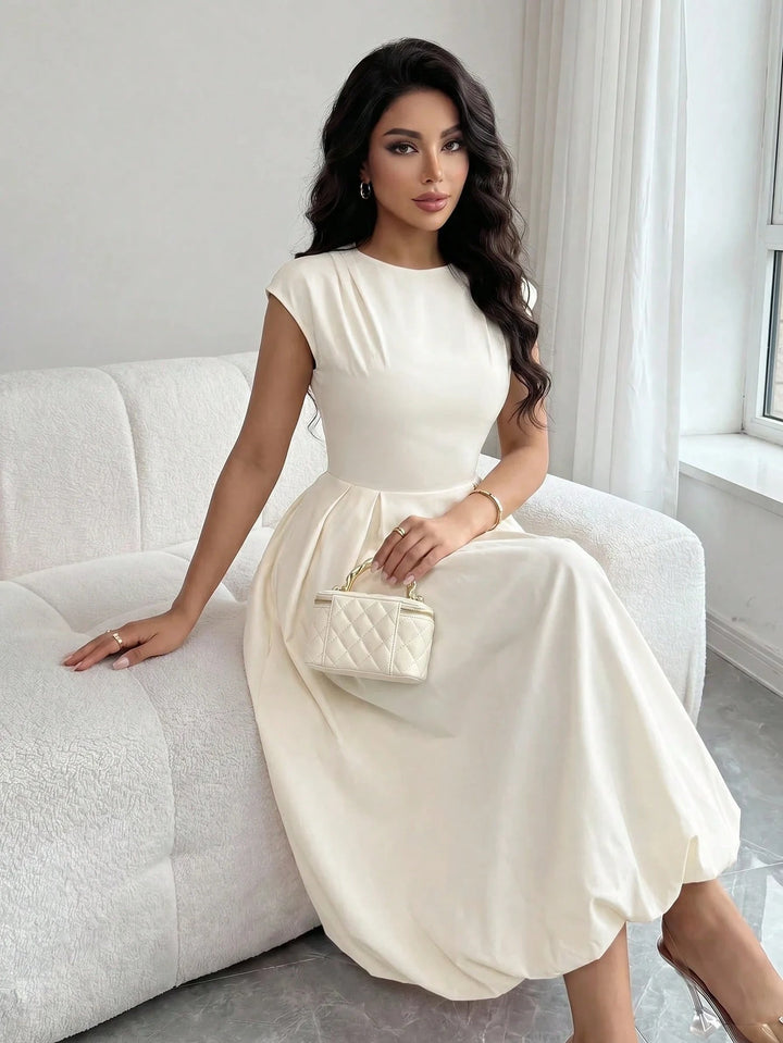 Rochie maxi SHEIN, crem