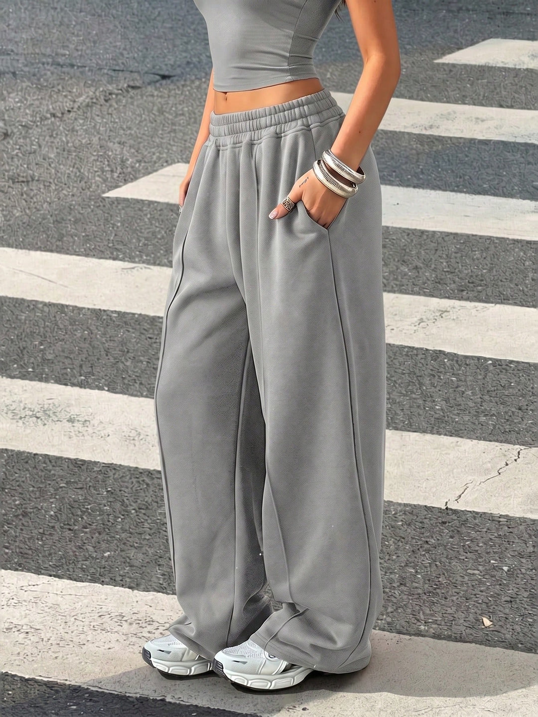 Pantaloni SHEIN, gri