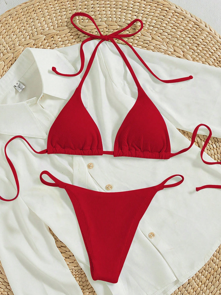 Set bikini SHEIN, roșu