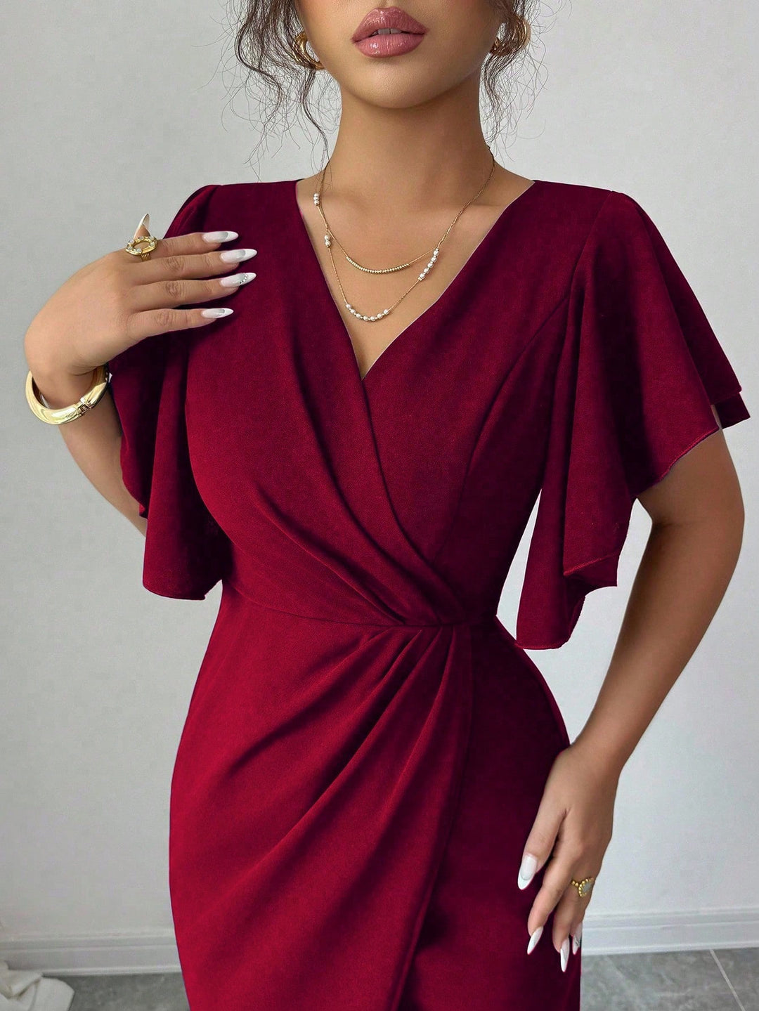 Rochie maxi SHEIN, vișiniu