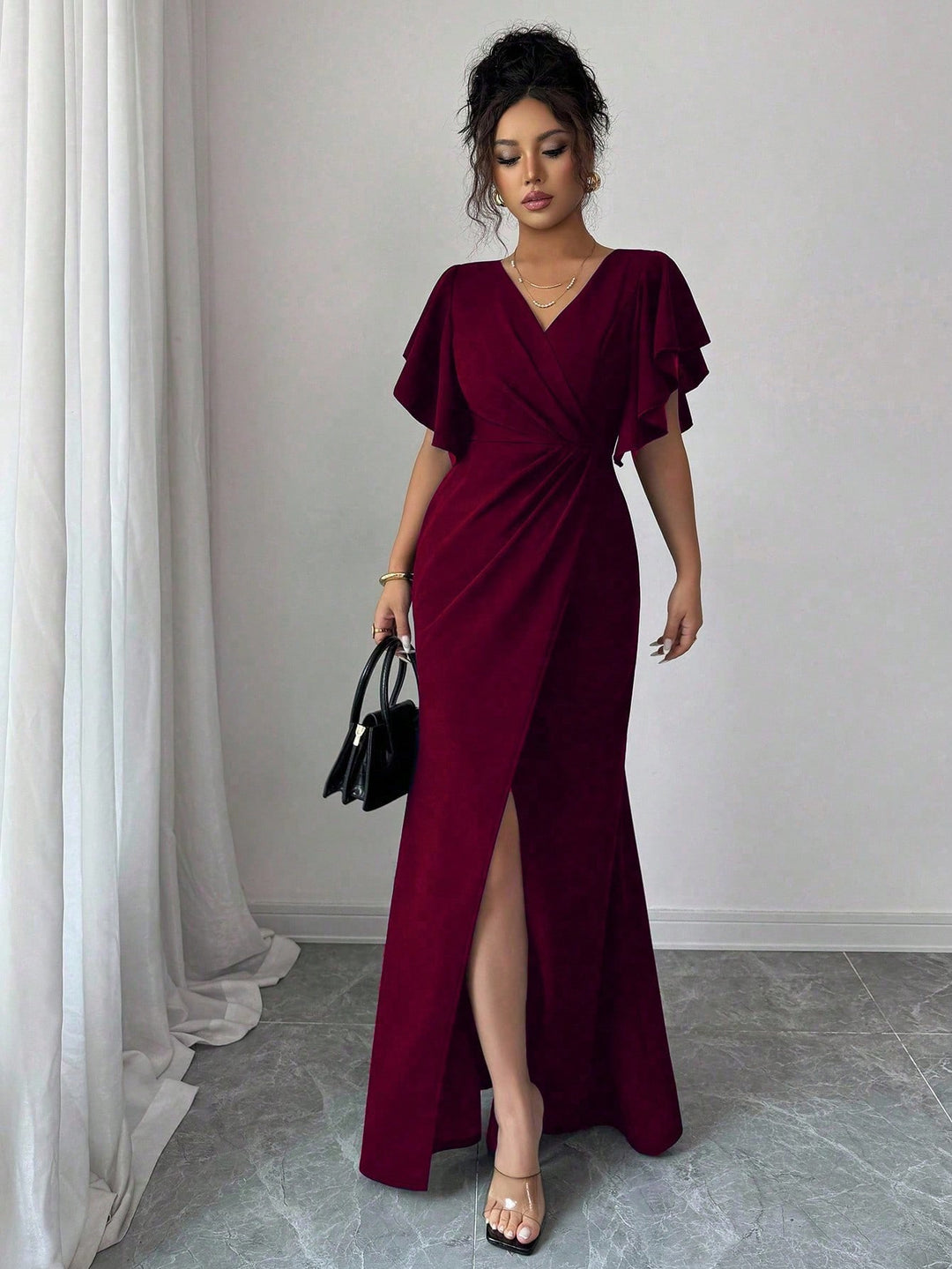 Rochie maxi SHEIN, vișiniu