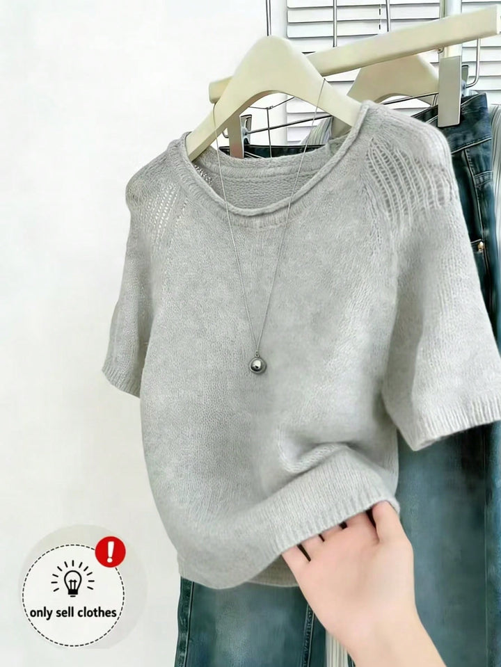 Pulover tricotat SHEIN, gri