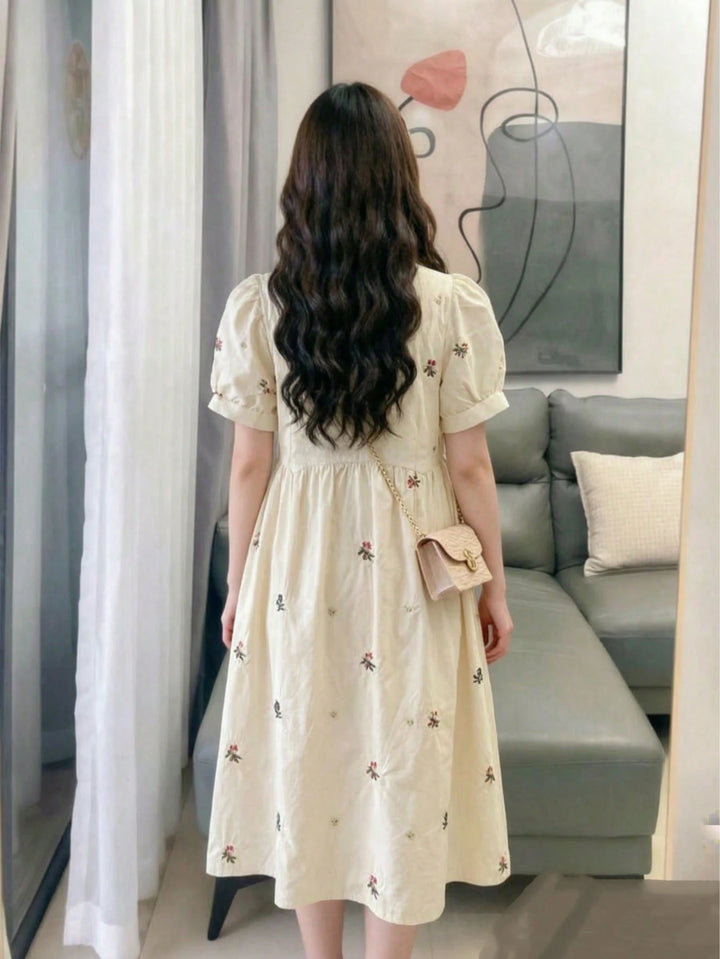 Rochie midi SHEIN, crem