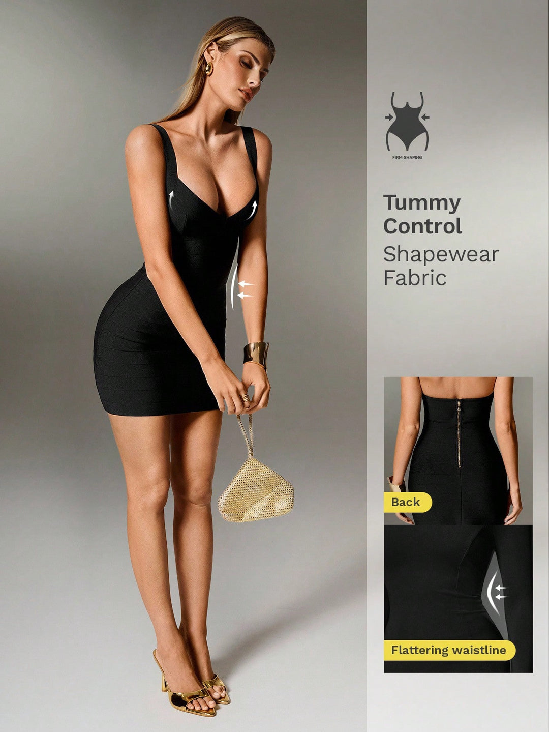 Rochie mini SHEIN, negru