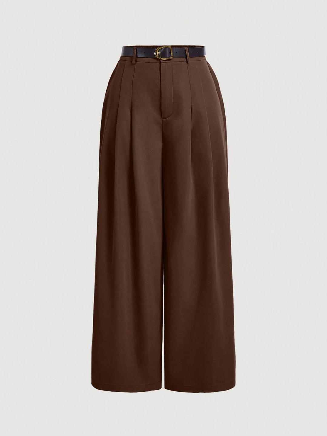 Pantalon de costum SHEIN, maro
