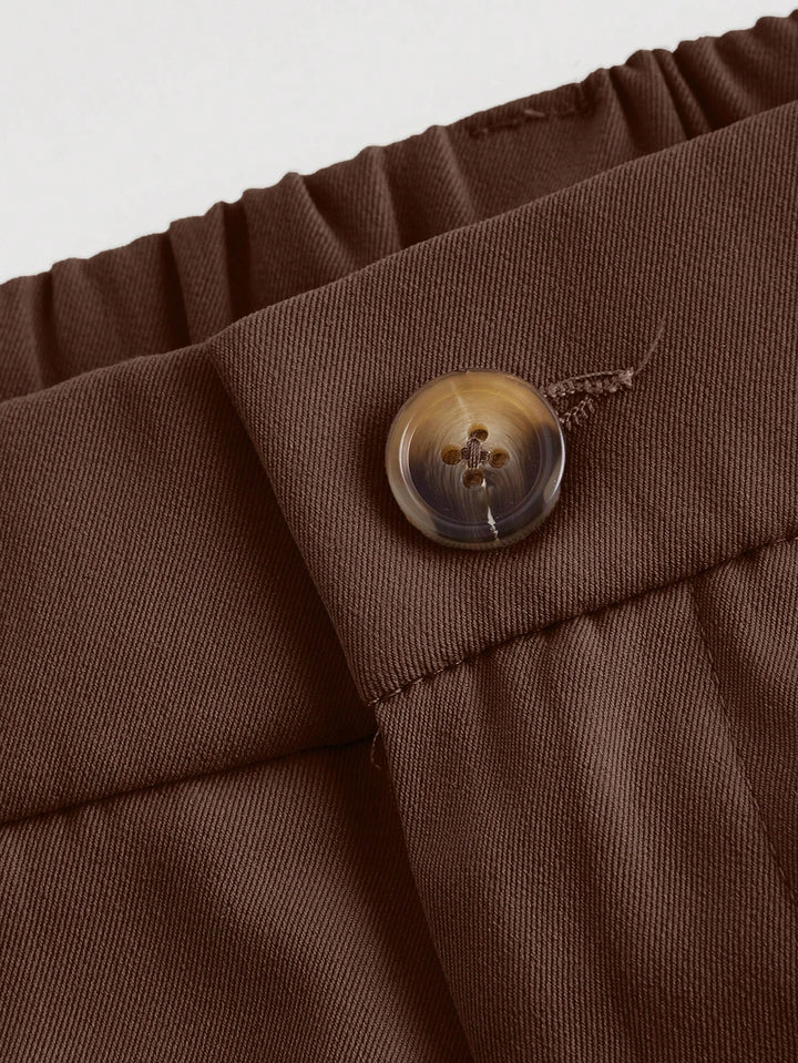 Pantalon de costum SHEIN, maro