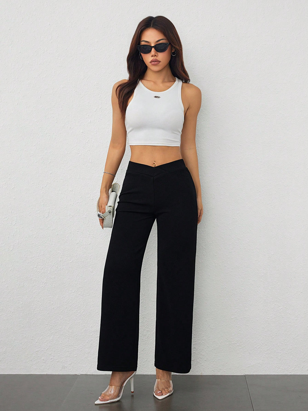 Pantaloni SHEIN, negru