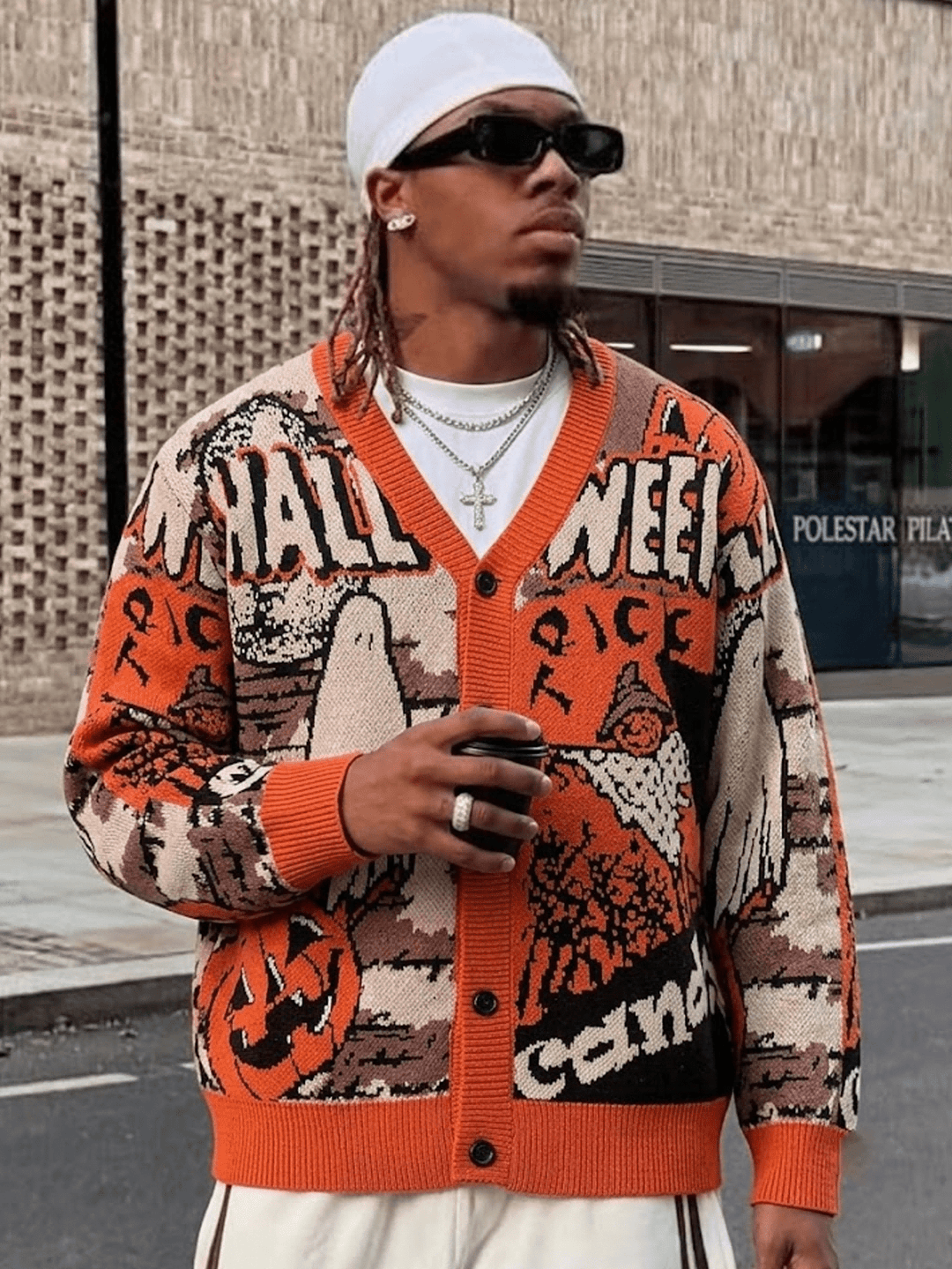 Cardigan SHEIN, portocaliu