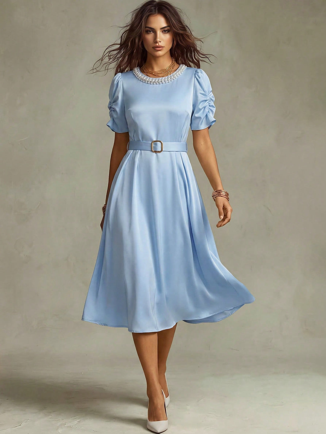 Rochie midi SHEIN, albastru
