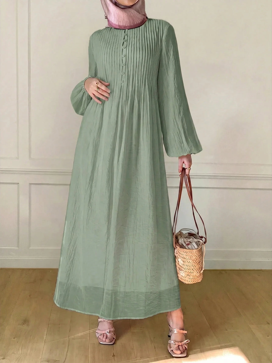 Rochie lungă SHEIN, verde