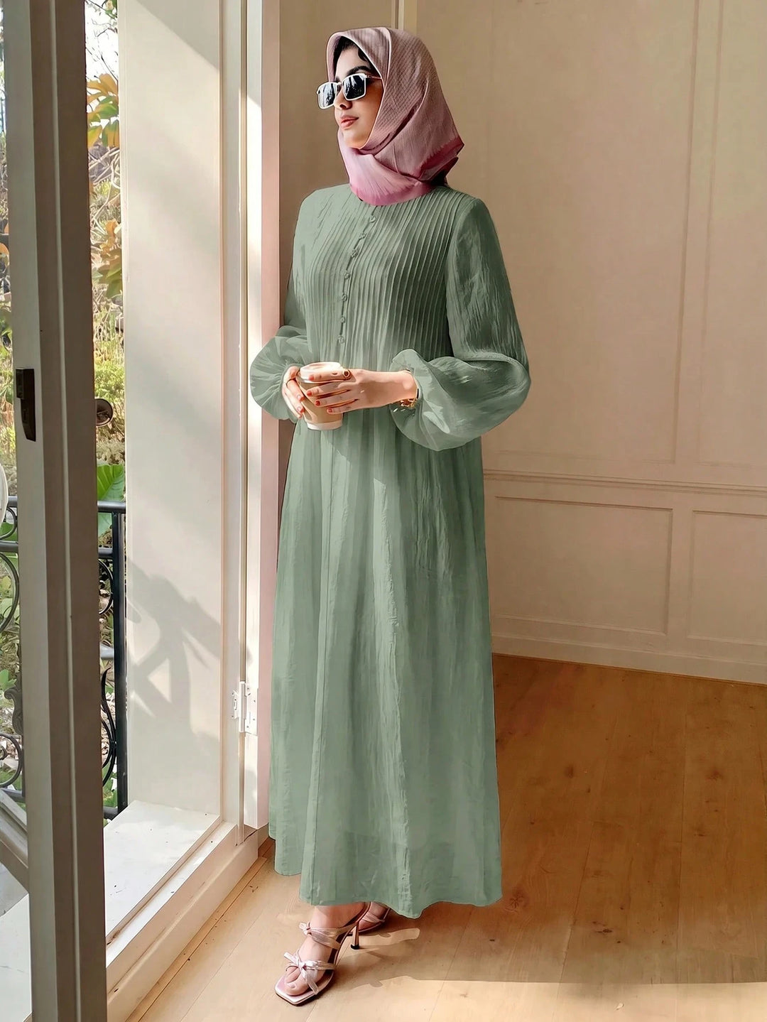Rochie lungă SHEIN, verde